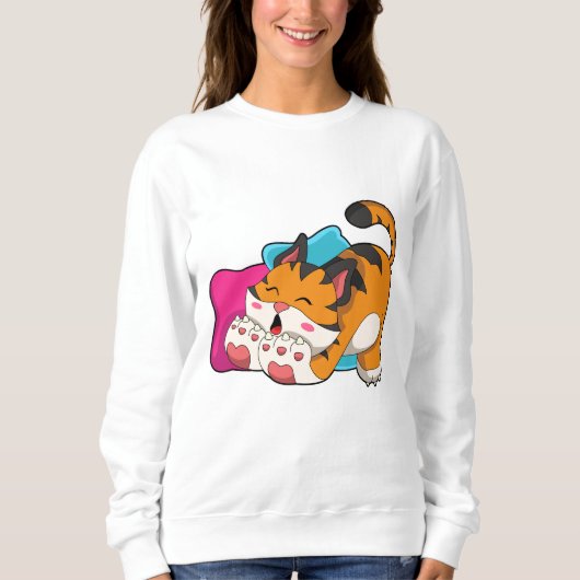 Sweatshirt Tigre fatigué (Devant)