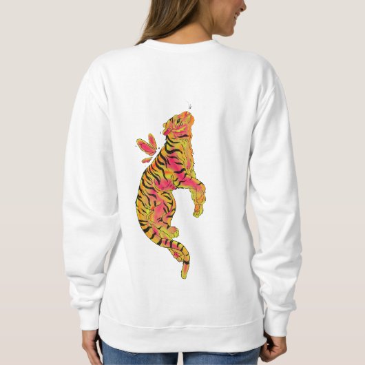 Sweatshirt Tigre Néon Surréaliste (Dos)