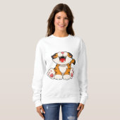Sweatshirt Tigre rougissant (Devant entier)
