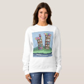 Sweatshirt Tiki Bird Rosebud (Devant entier)