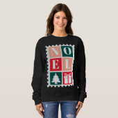 Sweatshirt Timbre de Noël Rétro (Devant entier)
