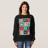 Sweatshirt Timbre de Noël Retro Joy (Devant entier)