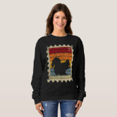Sweatshirt Timbre-poste avec un écureuil de coucher de soleil (Devant entier)