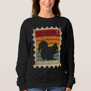 Sweatshirt Timbre-poste avec un écureuil de coucher de soleil