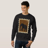 Sweatshirt Timbre-Poste Avec Un Éléphant 1 (Devant entier)