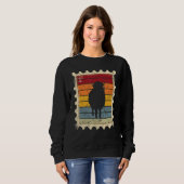 Sweatshirt Timbre-Poste Avec Un Mouton De Coucher De Soleil (Devant entier)