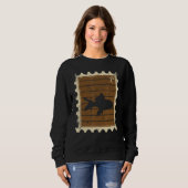Sweatshirt Timbre-Poste Avec Un Poisson (Devant entier)