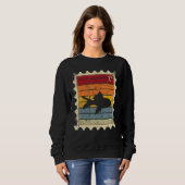 Sweatshirt Timbre-Poste Avec Un Poisson Coucher De Soleil (Devant entier)