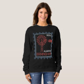 Sweatshirt Timbre-poste avec une ancienne éolienne à Birmingh (Devant entier)