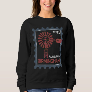 Sweatshirt Timbre-poste avec une ancienne éolienne à Birmingh