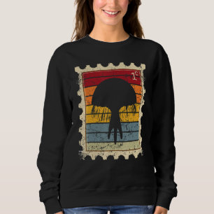 Sweatshirt Timbre-poste avec une méduse de coucher de soleil