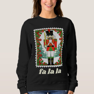 Sweatshirt Timbre-poste de Noël Casse-Noisette Fa La La