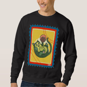Sweatshirt Timbre Végétal Chat Avocat