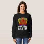 Sweatshirt Time To Get Basted  Beer Thanksgiving Turkey Retro (Devant entier)