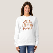 Sweatshirt TINLEY Boho Burnt Orange Rainbow Sun Mama (Devant entier)