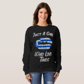 Sweatshirt Tinos Lips Mouth Love Greek Flag (Devant entier)