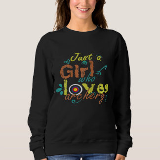 Sweatshirt Tir à l'arc Fille Amour Drôle Dire Filles Femmes