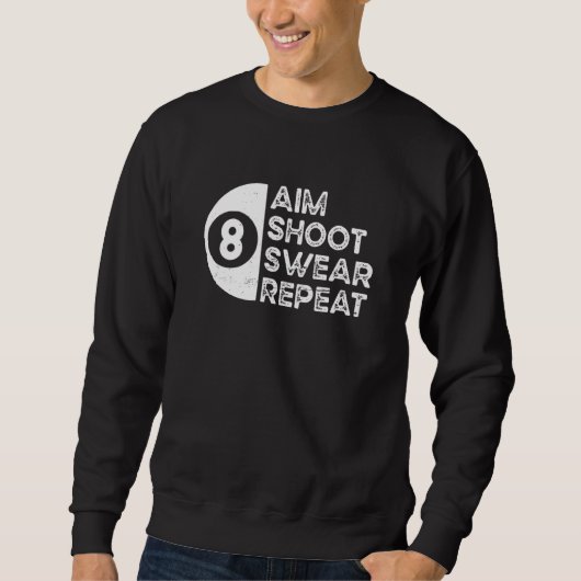 Sweatshirt Tir de but, jurer Répéter Billiard (Devant)