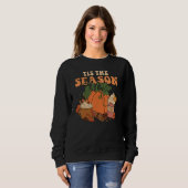 Sweatshirt Tis The Season Autumn Fall Retro Thanksgiving Pump (Devant entier)