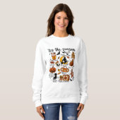 Sweatshirt Tis the Season Halloween Doodles – Cute Spooky  (Devant entier)
