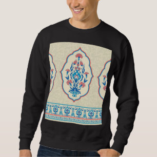 Sweatshirt Tissu floral ethnique : Élégance transparente