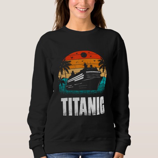 Sweatshirt Titanic The Unsinkable Ship Retro Sunset Enthusias (Devant)