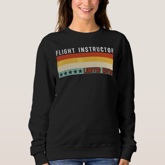 Sweatshirt Titre de profession de moniteur de vol Profession  (Devant)