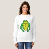 Sweatshirt Toad en Bodybuilder avec de grands Muscles (Devant entier)