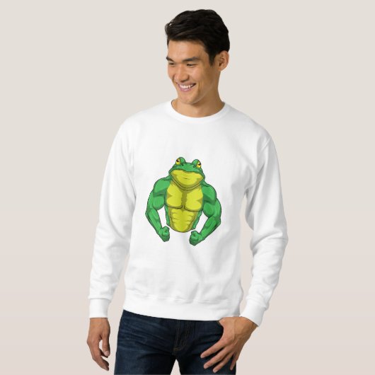 Sweatshirt Toad en Bodybuilder avec de grands Muscles (Devant entier)