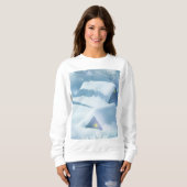 Sweatshirt Toit enneigé dans une forêt (Devant entier)