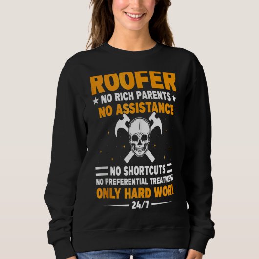 Sweatshirt Toit Pas De Parents Riches Pas D'Aide Seulement Tr (Devant)