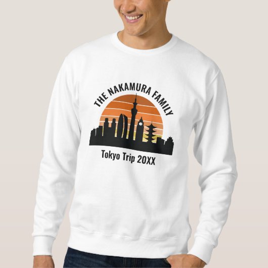 Sweatshirt Tokyo Japan Sunset Customized Trip (Devant)