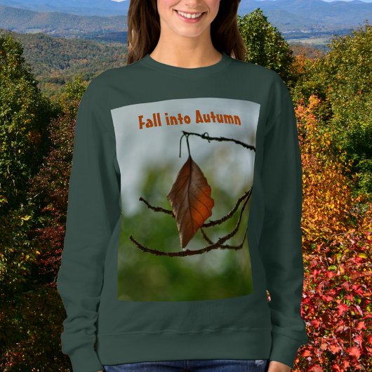 Sweatshirt Tomber dans la feuille d'automne parmi les Feuille