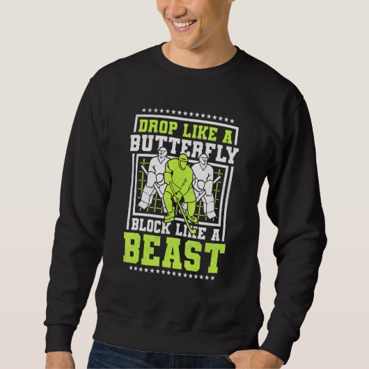 Sweatshirt Tombez comme un papillon Bloquez comme une bête de (Devant)