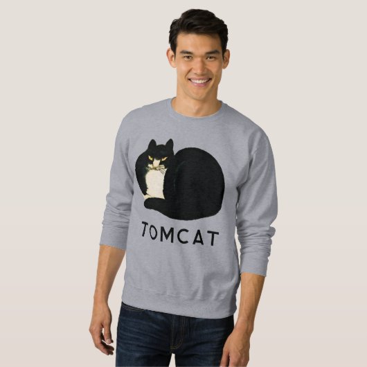 Sweatshirt Tomcat Chinese Qing Dynastie Manchu noir Chat (Devant entier)