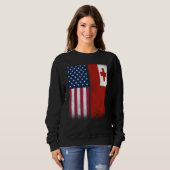 Sweatshirt Tonga Tongan American Flags Proud USA Tonga (Devant entier)