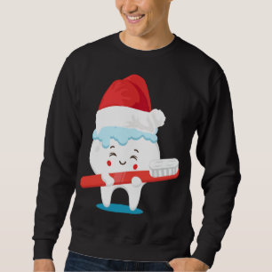 Sweatshirt Tooth Père Noël Christmas mignonne X-Mas Dental As