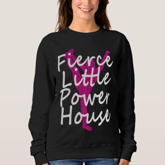 Sweatshirt Top Girls Cheer Fierce Little Powerhouse (Devant)