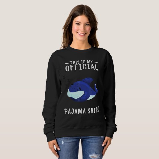 Sweatshirt Top PJ du pyjama de requin (Devant entier)