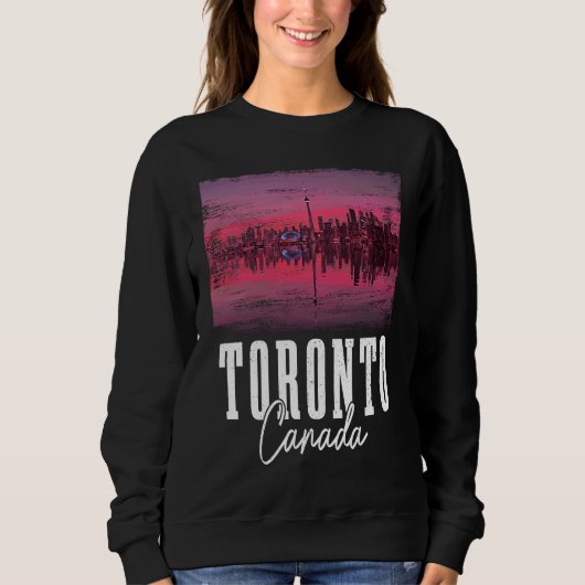 Sweatshirt Toronto Skyline Ontario Canada Maple Leaf Canadian (Devant)