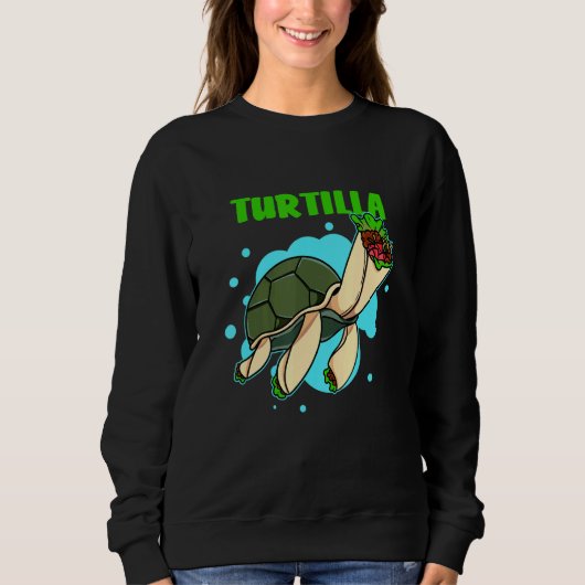 Sweatshirt Tortilla Tortilla Tortilla et Tacos Turtle Cute (Devant)