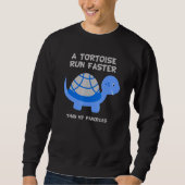 Sweatshirt Tortoise Courir plus vite que Pancreas Diabète Sen (Devant)