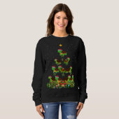 Sweatshirt Tortoise Xmas Arbre Cadeau Santa Chapeau Tortoise  (Devant entier)