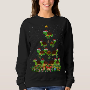 Sweatshirt Tortoise Xmas Arbre Cadeau Santa Chapeau Tortoise