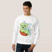 Sweatshirt Tortue à la baignade avec mousse (Devant entier)