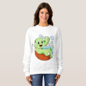 Sweatshirt Tortue à la baignade avec mousse (Devant entier)