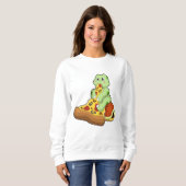 Sweatshirt Tortue à la pizza (Devant entier)
