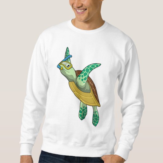 Sweatshirt Tortue à la plongée avec tuba (Devant)