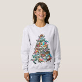 Sweatshirt Tortue Arbre de Noël Ornement Arbre de Noël Arbre  (Devant entier)
