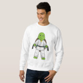Sweatshirt Tortue aux arts martiaux avec ceinture noire (Devant entier)